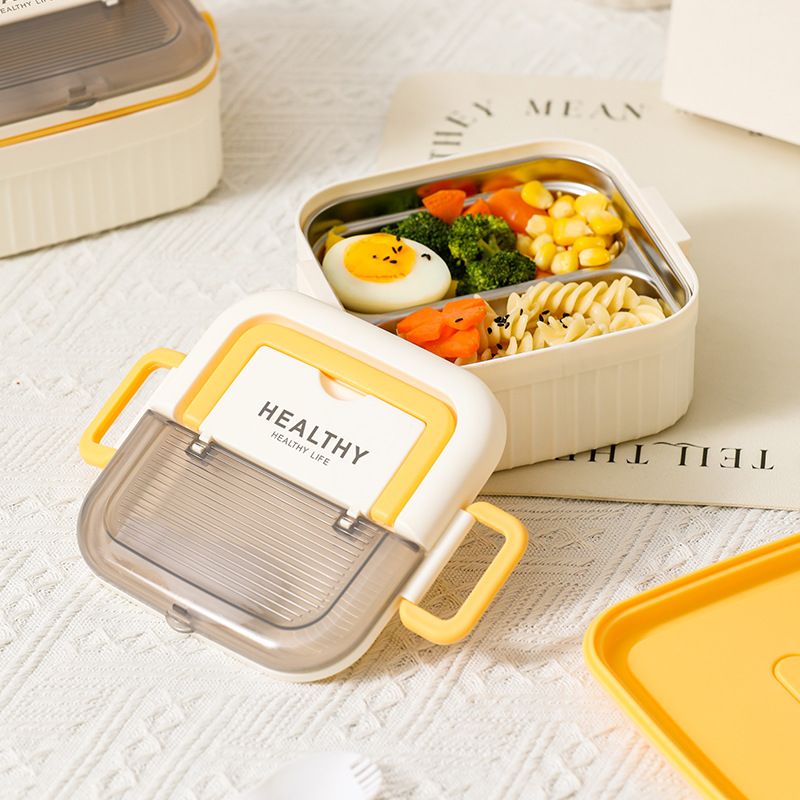 Wholesale 304 Stainless Steel Bento Lunch Box, Stackable Food Container, Office