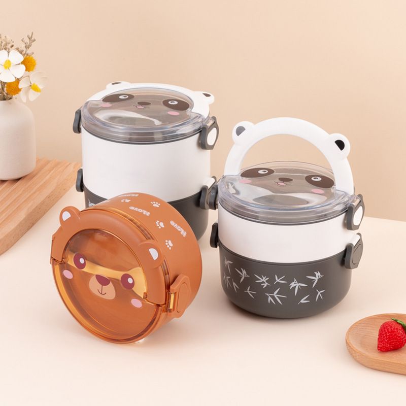 Wholesale PP+PS Bento Lunch Box, with Handle Bento Style Food Box