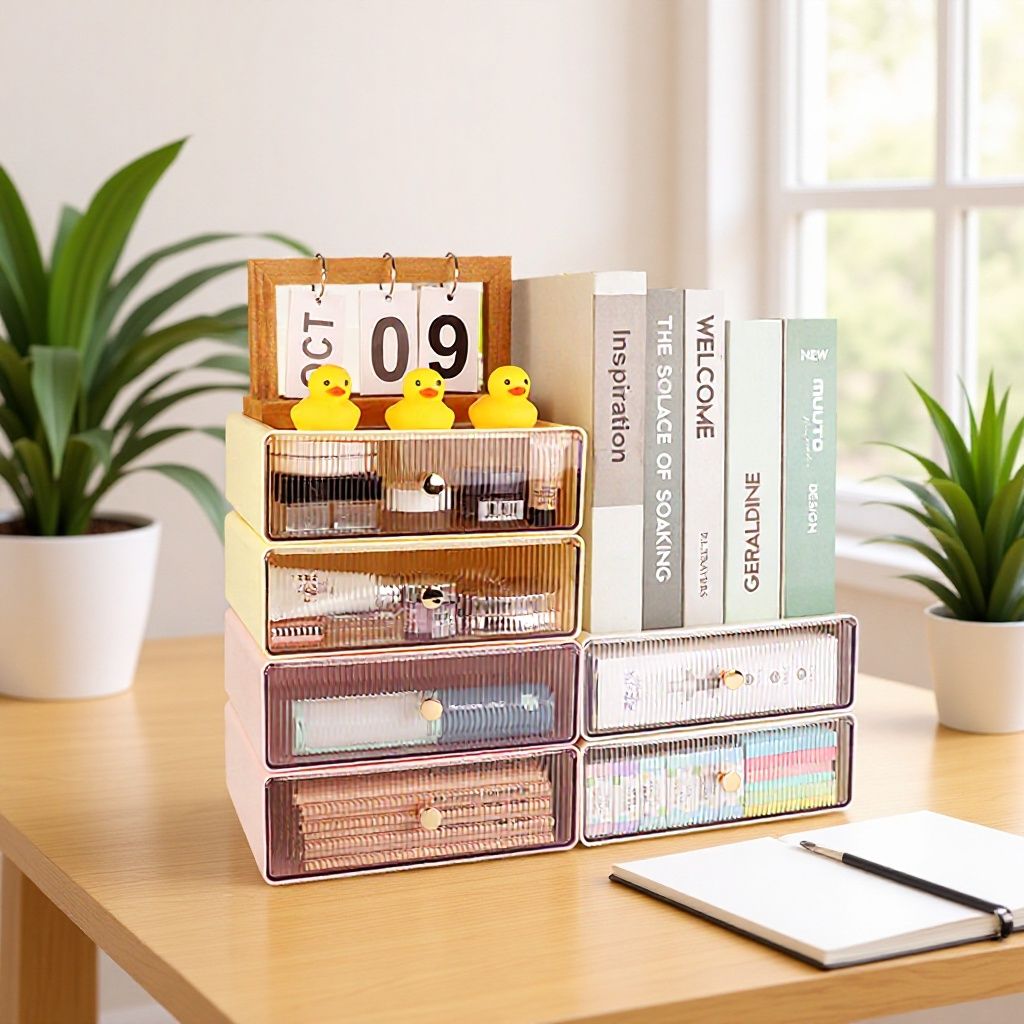 Wholesale PS+ Aluminum Alloy Desk Organizer, Transparent Document Storage
