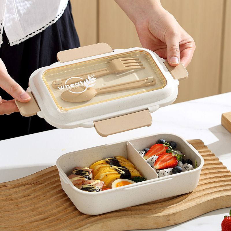 Wholesale Wheat Fiber /PP/AS/ Silicone Bento Lunch Box, for Travel and Picnics