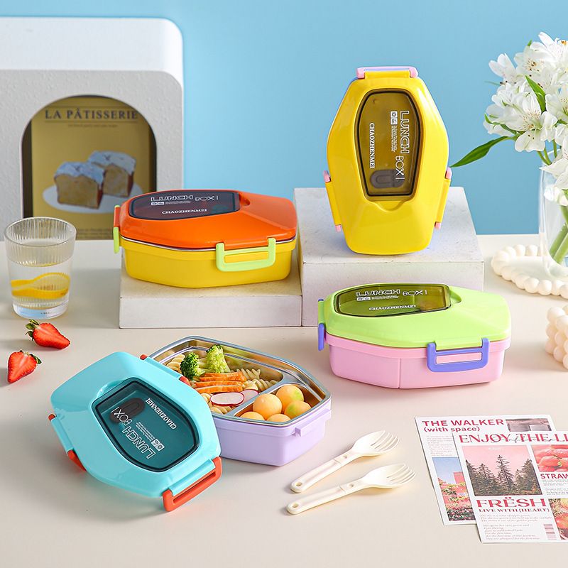 Wholesale 304 Stainless Steel Bento Lunch Box, Stackable Food Container