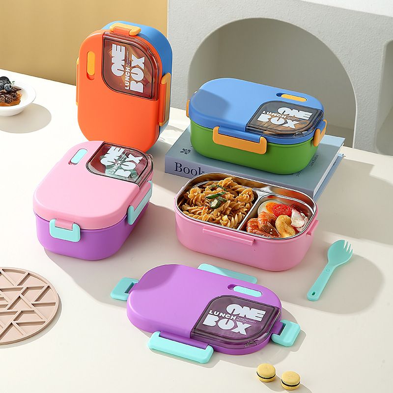 Wholesale 304 Stainless Steel Bento Lunch Box, for Travel and Picnics