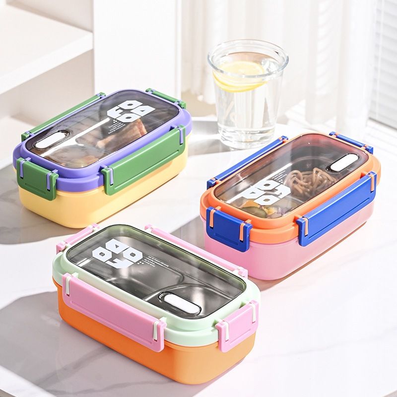 Wholesale 304 Stainless Steel Bento Lunch Box, Stackable Food Container