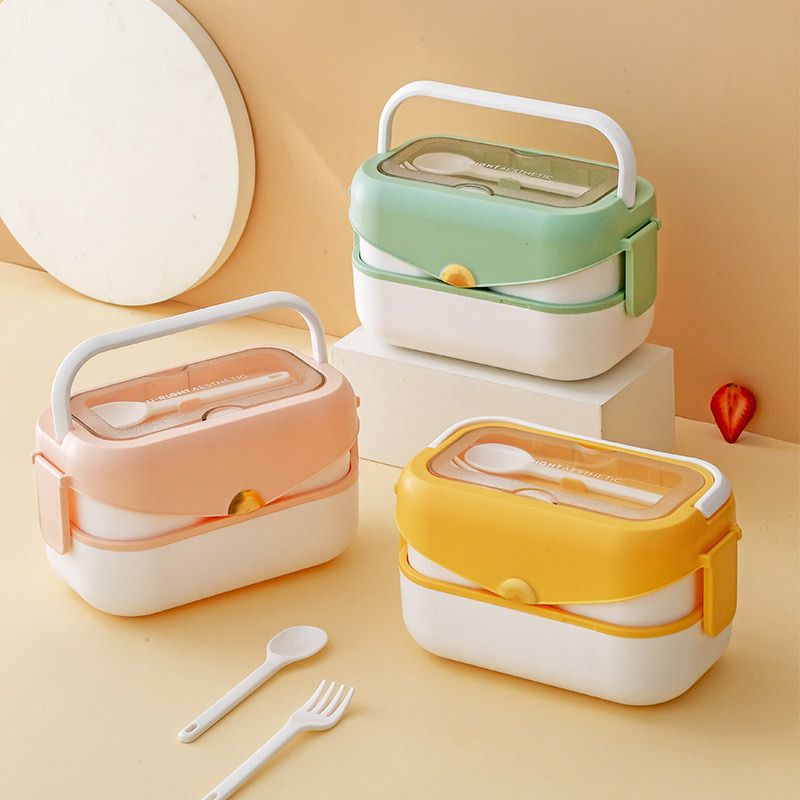 Wholesale Plastic Bento Lunch Box, with Handle Microwave Safe Bento Box