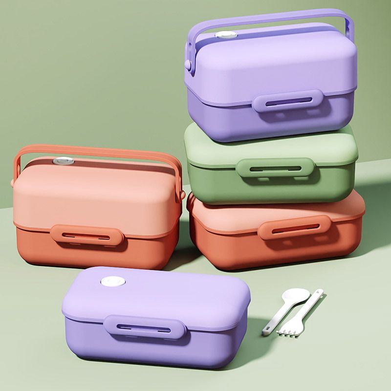 Wholesale PP+TPR Bento Lunch Box, with Handle Portable Meal Prep Container