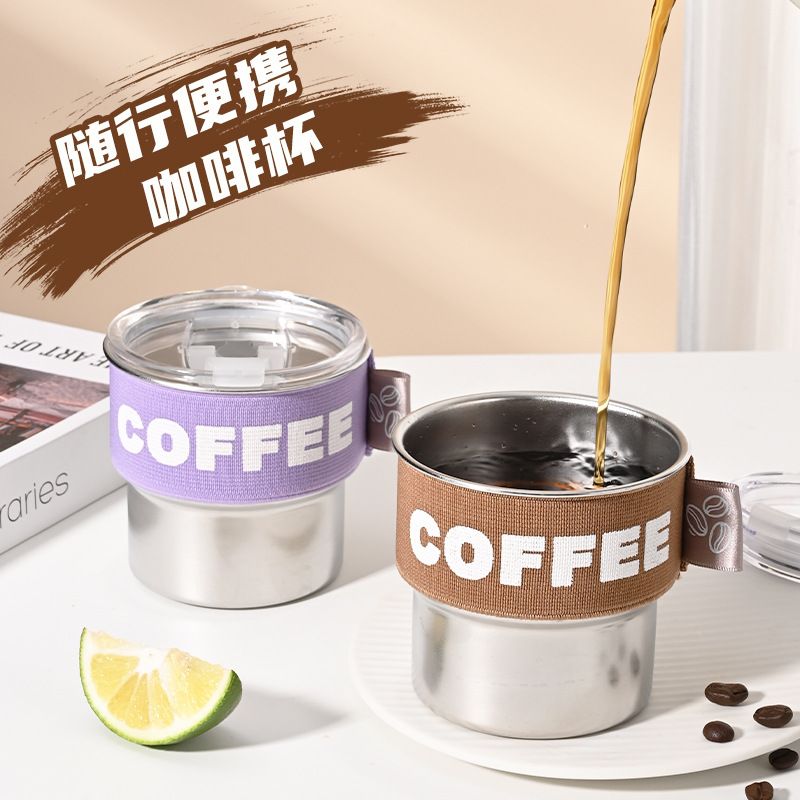 Wholesale 304 Stainless Steel Kids Water Cup, Lid Cup with Handle