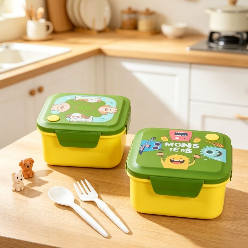 Wholesale Plastic Bento Lunch Box, Stackable Food Container, Small