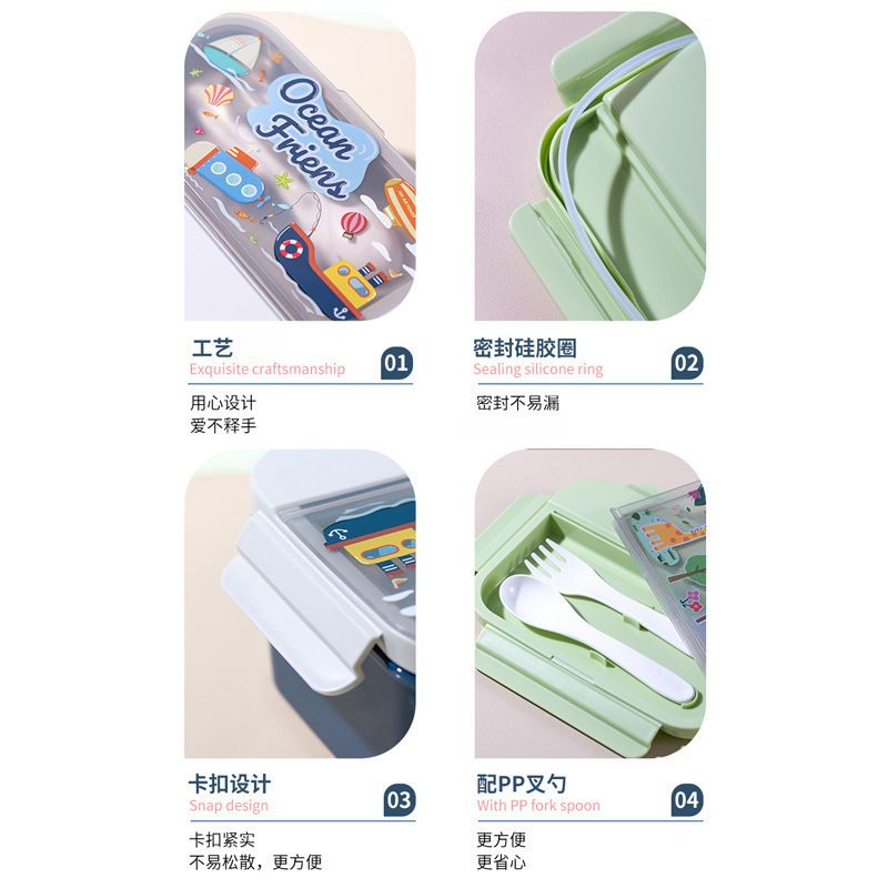Wholesale Plastic Bento Lunch Box, Compartment - 图片 5