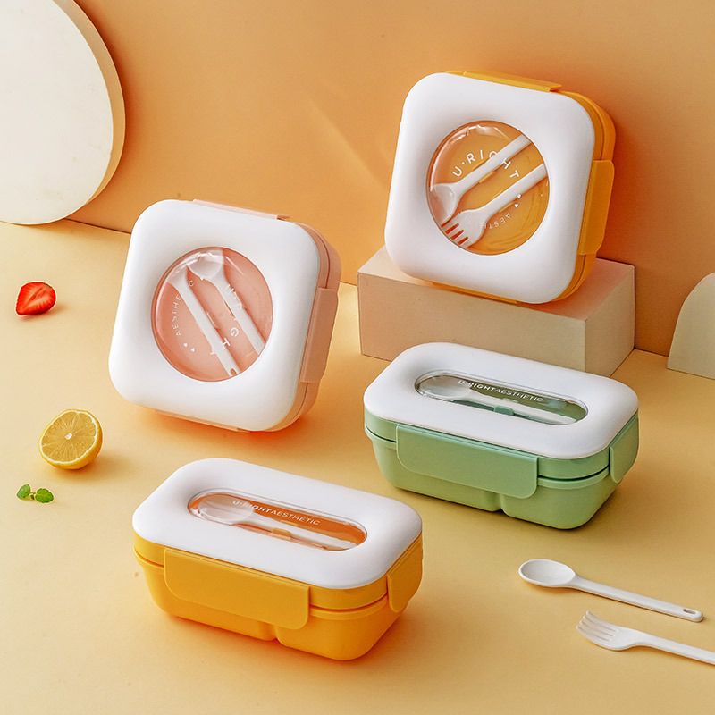 Wholesale PP+PS+ Silicone Bento Lunch Box, Portable Meal Prep Container