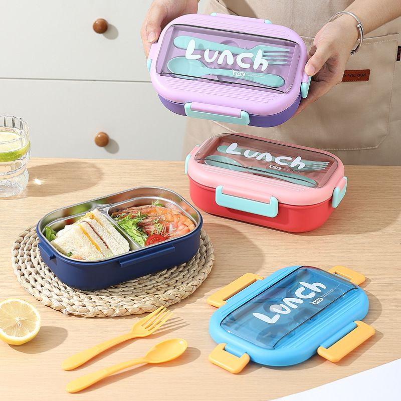 Wholesale 304 Stainless Steel Bento Lunch Box, with Lid Microwave Safe Bento Box