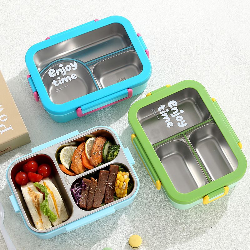 Wholesale 304 Stainless Steel Bento Lunch Box, for School and Office
