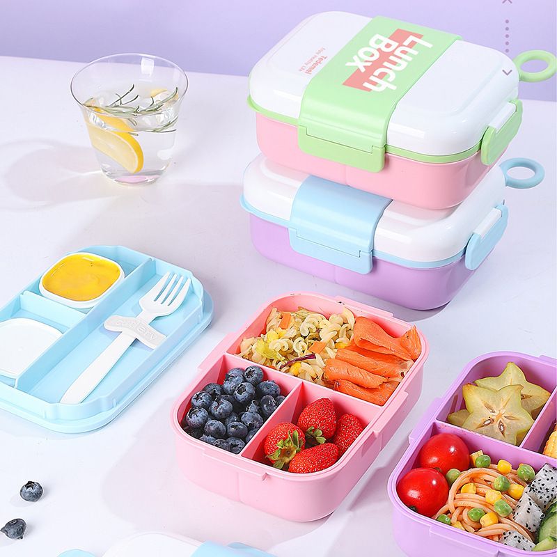 Wholesale Plastic Bento Lunch Box, Rectangular Portable Meal Prep Container