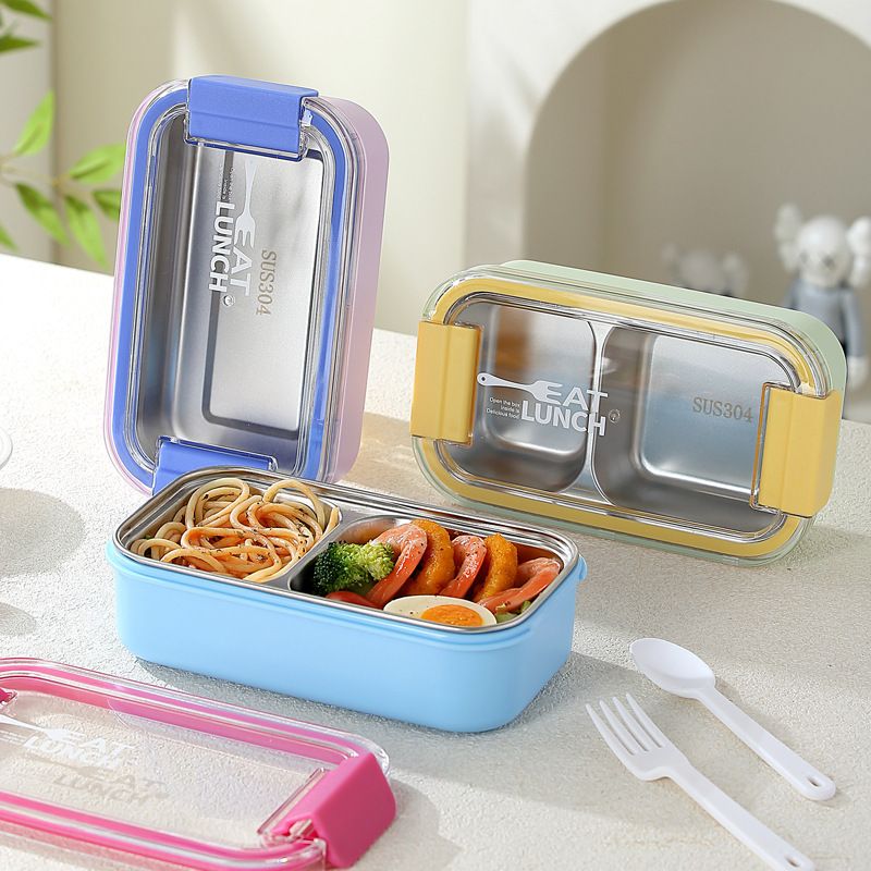 Wholesale 304 Stainless Steel Bento Lunch Box, for Kids and Students, Office