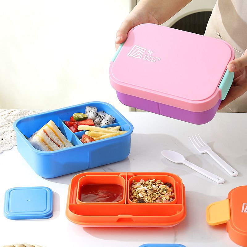 Wholesale Silicone Bento Lunch Box, Microwave Safe Stackable Food Container