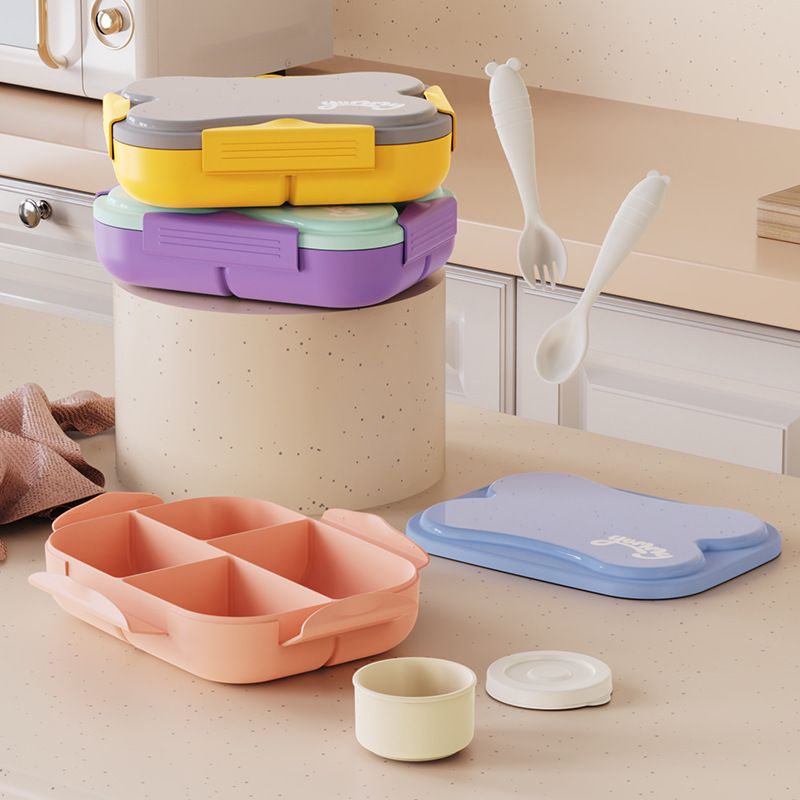 Wholesale PP+ Silicone +PE Bento Lunch Box, for School and Office