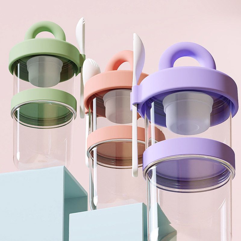 Wholesale PP+ Silicone Soup Cup, Transparent for Office and Travel