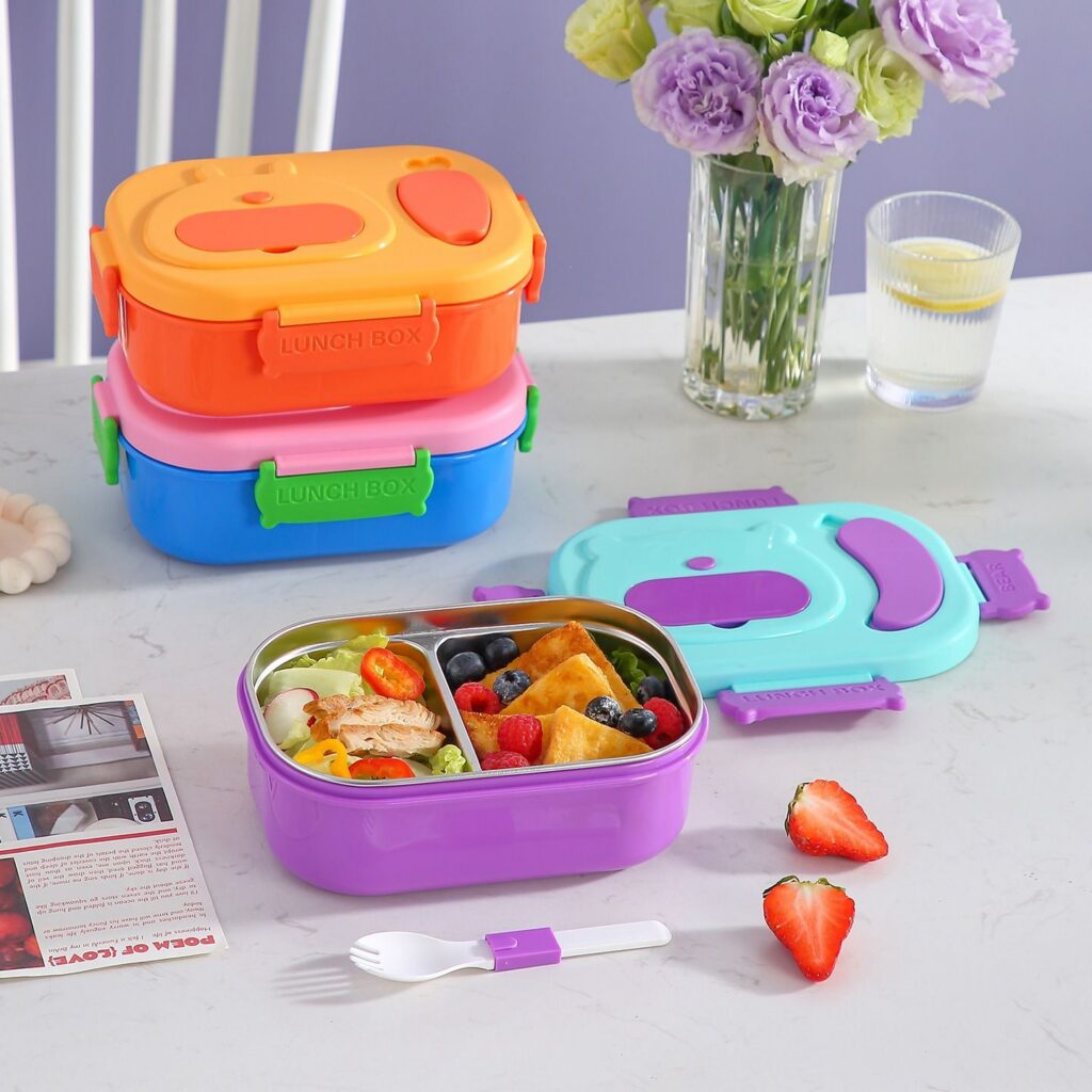 Wholesale 304 Stainless Steel Bento Lunch Box, for School and Office