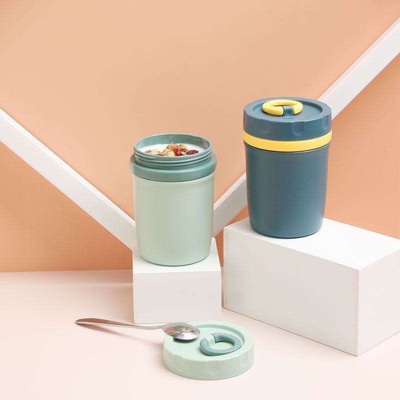 Wholesale Plastic Soup Cup, with Lid Student Milk Porridge Cup