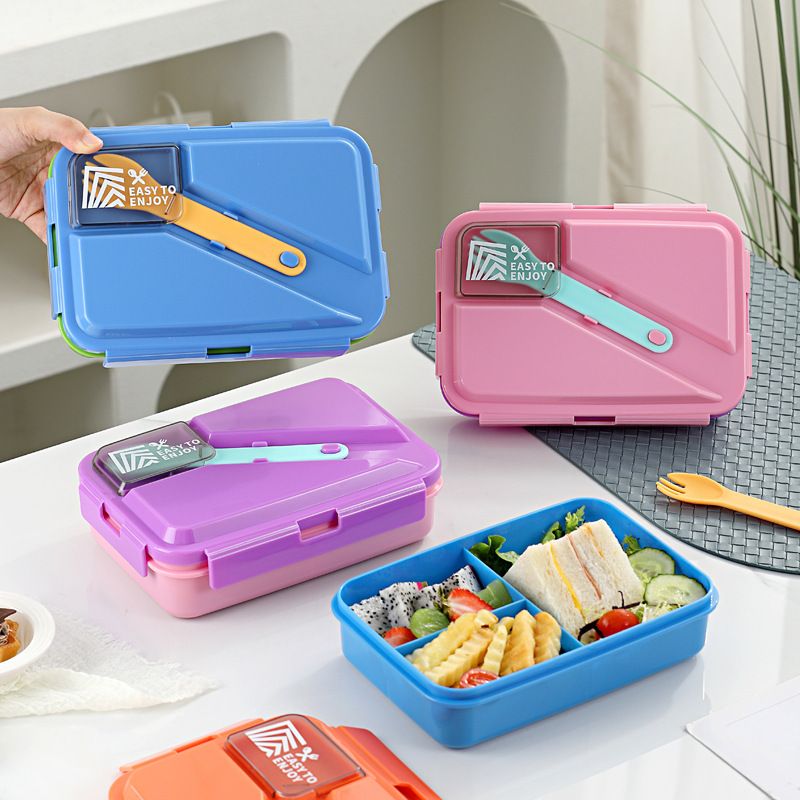 Wholesale PP+AS+ Silicone Bento Lunch Box, Japanese Style Portable Meal Prep Container
