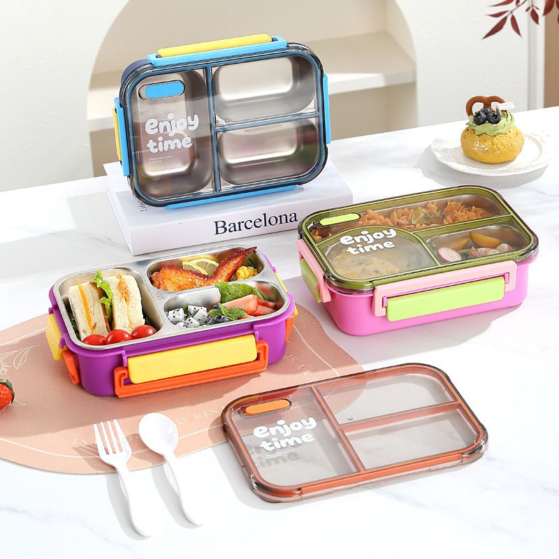 Wholesale 304 Stainless Steel Bento Lunch Box, for Kids and Students