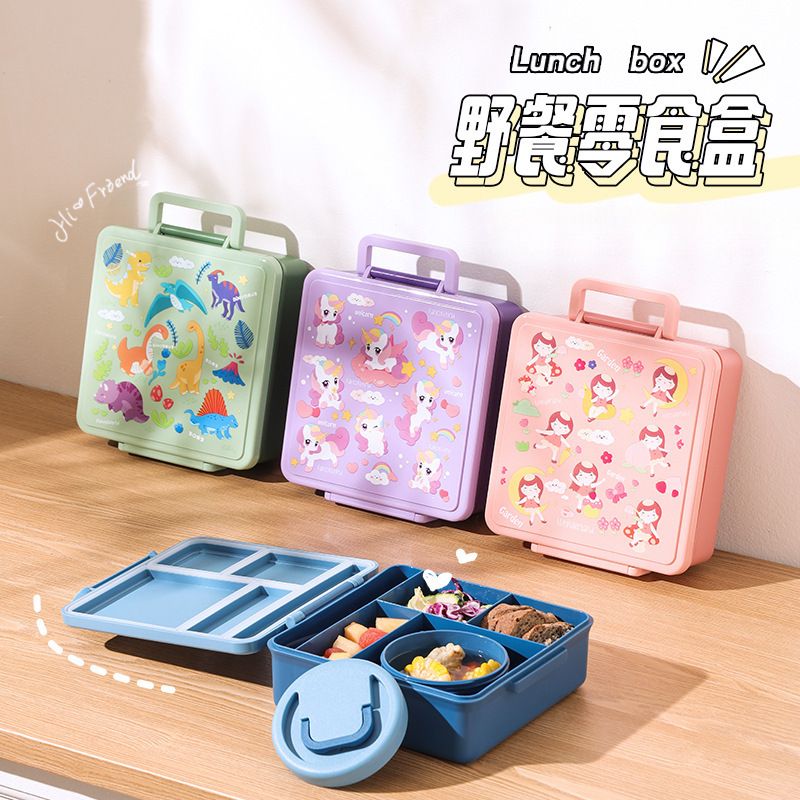 Wholesale PP+ Silicone Bento Lunch Box, Cartoon Leak-Proof Lunch Container