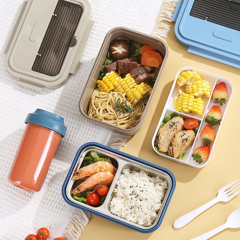 Wholesale 304 Stainless Steel Bento Lunch Box, for Kids and Students - 图片 2