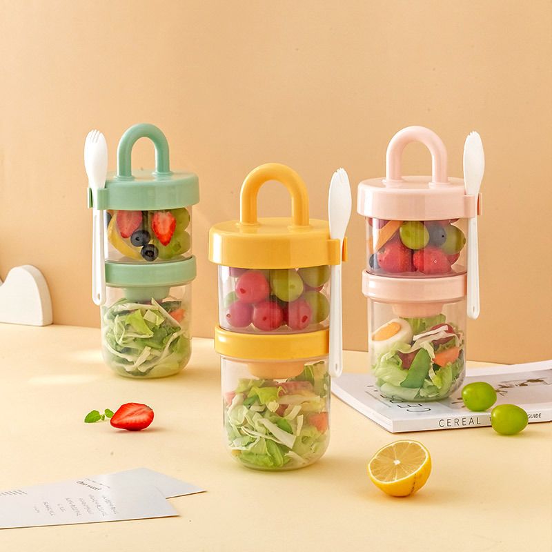 Wholesale PP+ Silicone Soup Cup, 2-Layer Microwave Safe Cereal Cup