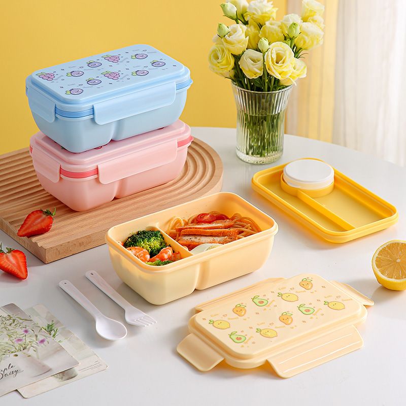 Wholesale PP+ Silicone Bento Lunch Box, Rectangular for School and Office