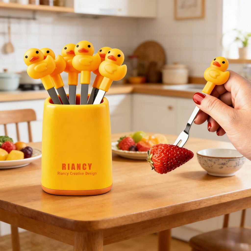 Wholesale Stainless Steel Fruit Fork, Cartoon Kids Tableware Fork