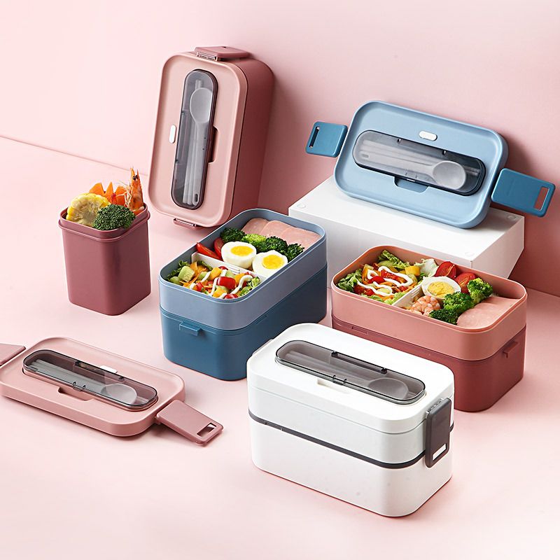 Wholesale PP+ABS+ Silicone Bento Lunch Box, Microwave Safe for Travel and Picnics