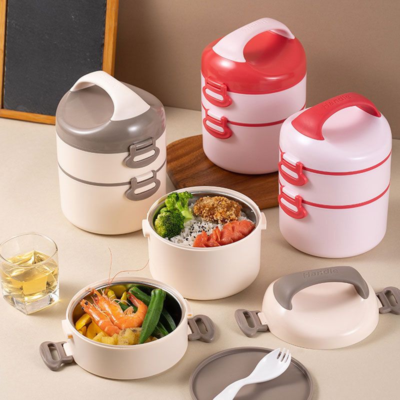 Wholesale 304 Stainless Steel Bento Lunch Box, Round for Kids and Students