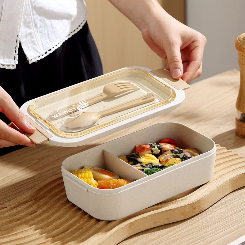 Wholesale Wheat Fiber /PP/AS/ Silicone Bento Lunch Box, Stackable Food Container