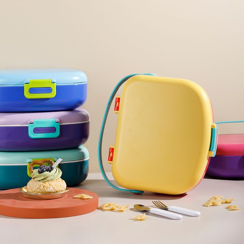 Wholesale Stainless Steel Bento Lunch Box, with Handle for Kids and Students - 图片 2