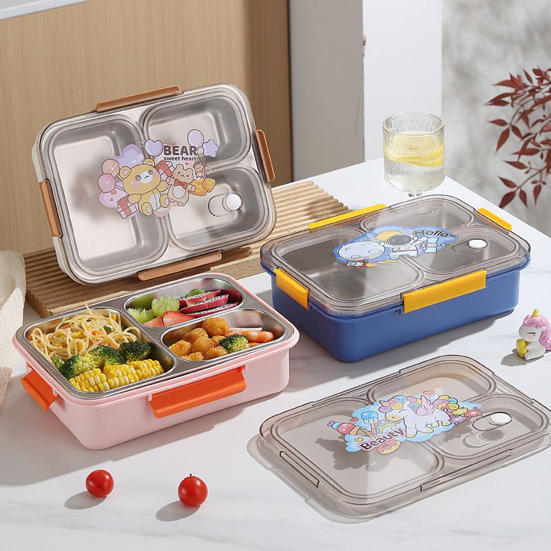 Wholesale 304 Stainless Steel Bento Lunch Box, for School and Office