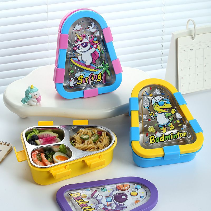 Wholesale 304 Stainless Steel Bento Lunch Box, with Lid Bento Style Food Box