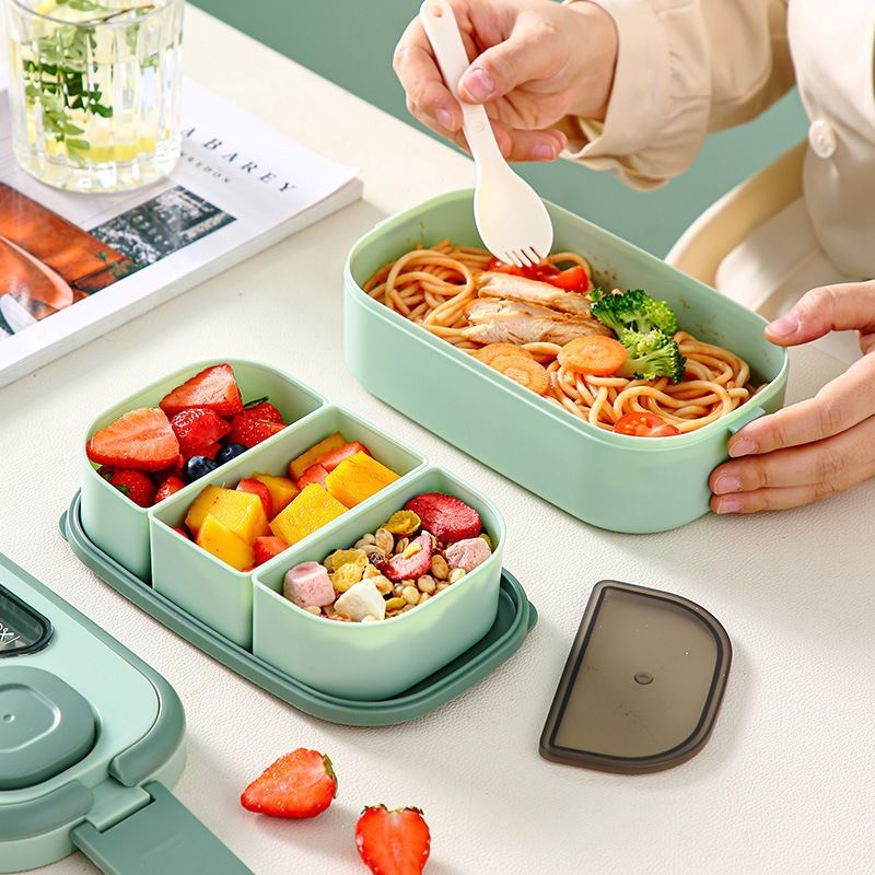 Wholesale Plastic Bento Lunch Box, for Travel and Picnics, Office - 图片 2