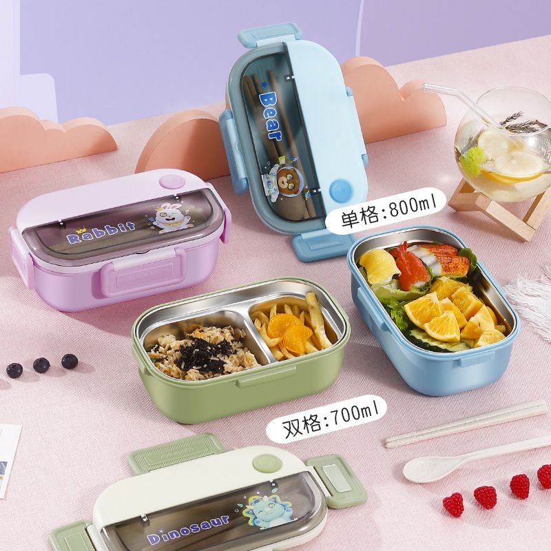 Wholesale 304 Stainless Steel Bento Lunch Box, for Kids and Students