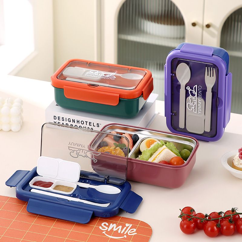 Wholesale 304 Stainless Steel Bento Lunch Box, for School and Office, Student