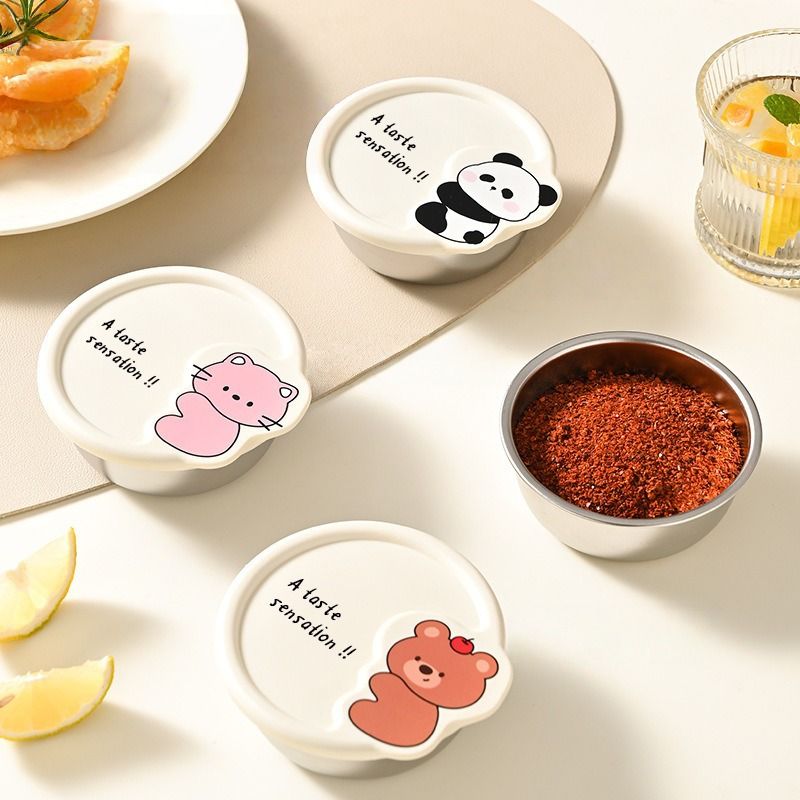 Wholesale 304 Stainless Steel Seasoning Box, Cartoon Stainless Steel Condiment Box