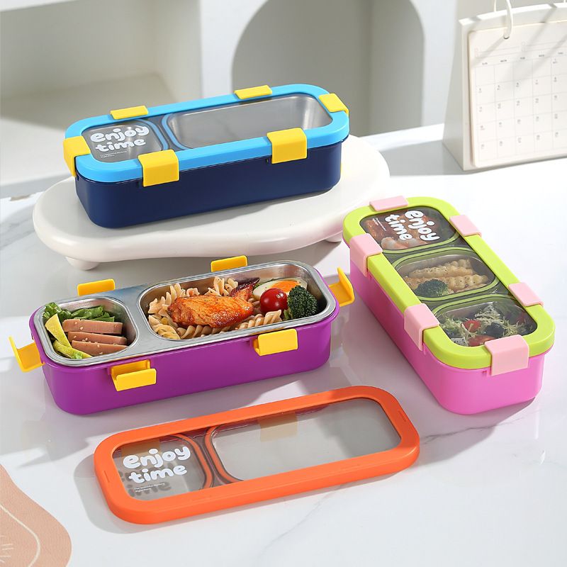 Wholesale 304 Stainless Steel Bento Lunch Box, for Kids and Students, Compartment