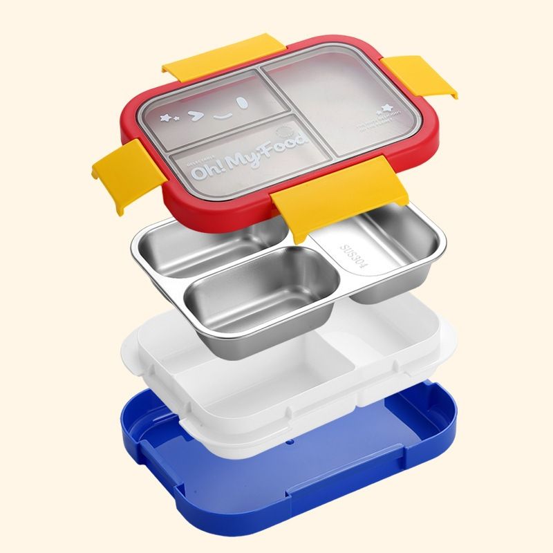 Wholesale 304 Stainless Steel Bento Lunch Box, for Kids and Students, Compartment