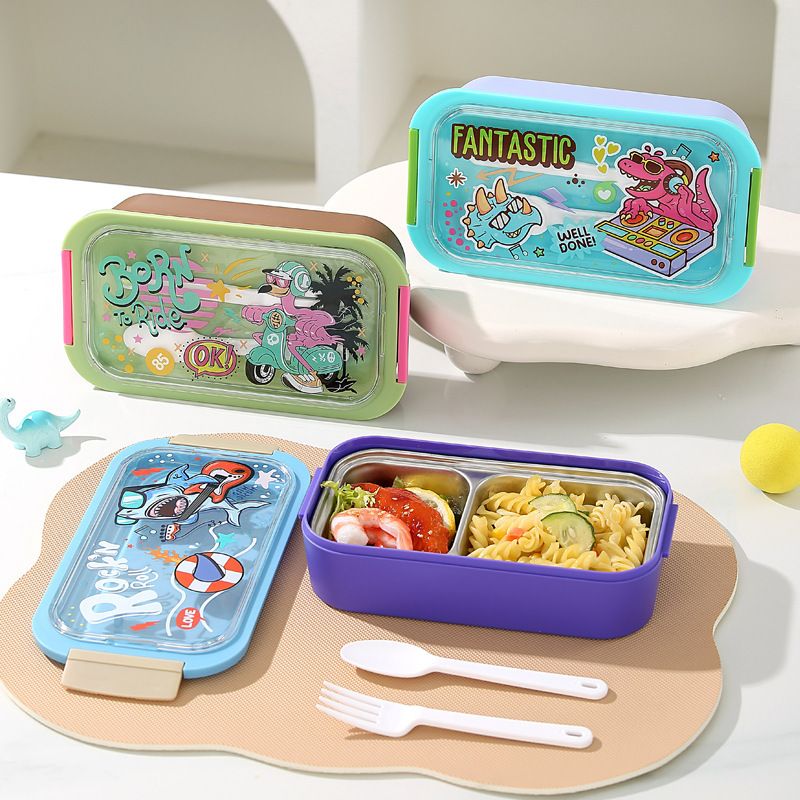 Wholesale 304 Stainless Steel Bento Lunch Box, Rectangular for Meal Prep Brands