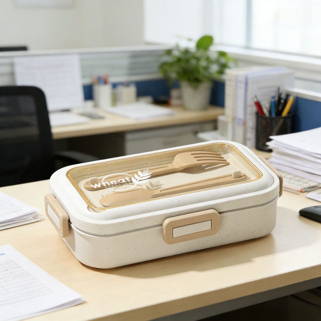 Wholesale Wheat Fiber /PP/AS/ Silicone Bento Lunch Box, Compartment