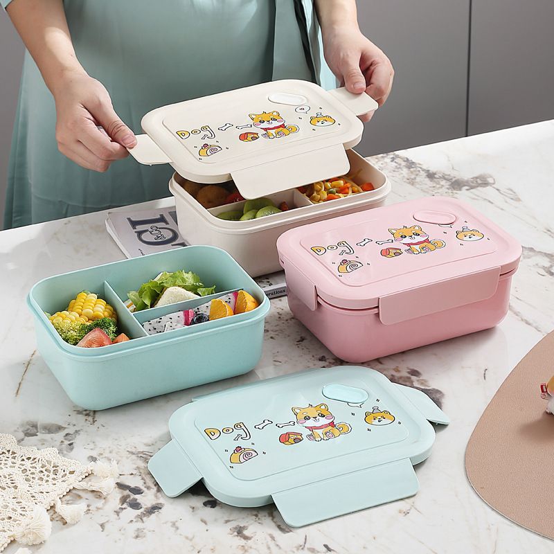 Wholesale Bamboo Fiber +PP Bento Lunch Box, for Meal Prep Brands
