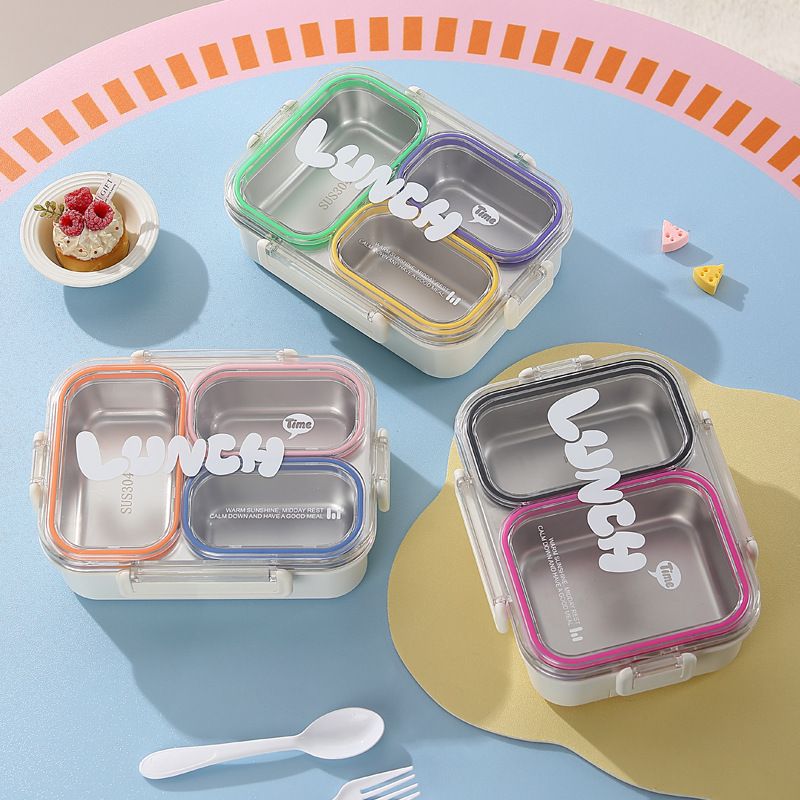 Wholesale 304 Stainless Steel Bento Lunch Box, Bento Style Food Box, Stylish