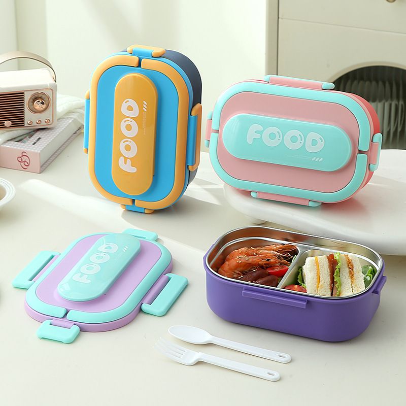 Wholesale 304 Stainless Steel Bento Lunch Box, for School and Office