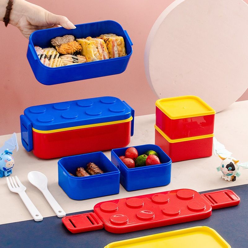 Wholesale Plastic Bento Lunch Box, Rectangular for Kids and Students