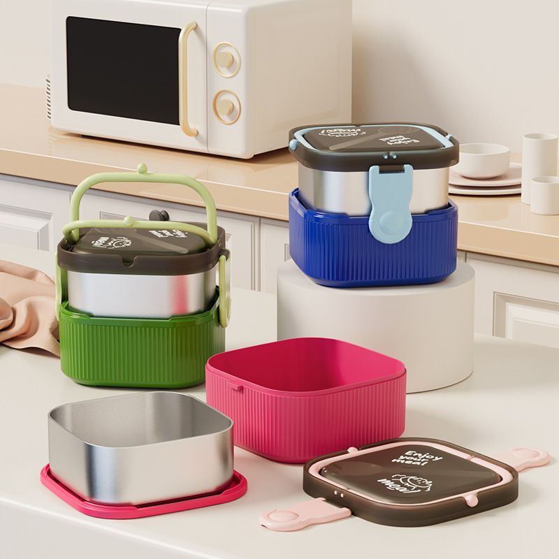 Wholesale Stainless Steel Bento Lunch Box, with Handle for Meal Prep Brands