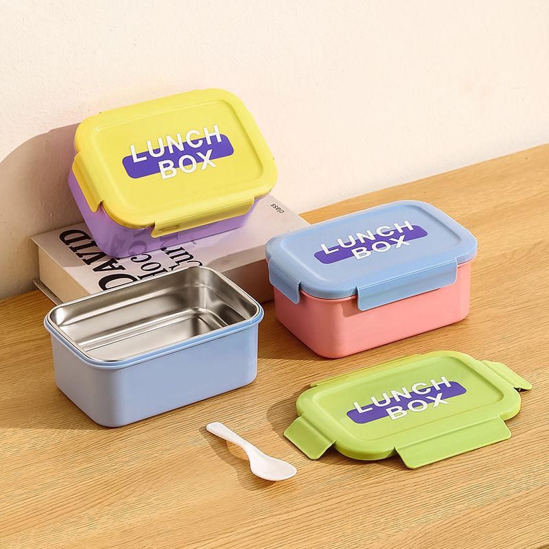 Wholesale 304 Stainless Steel Bento Lunch Box, 2-Layer for Kids and Students