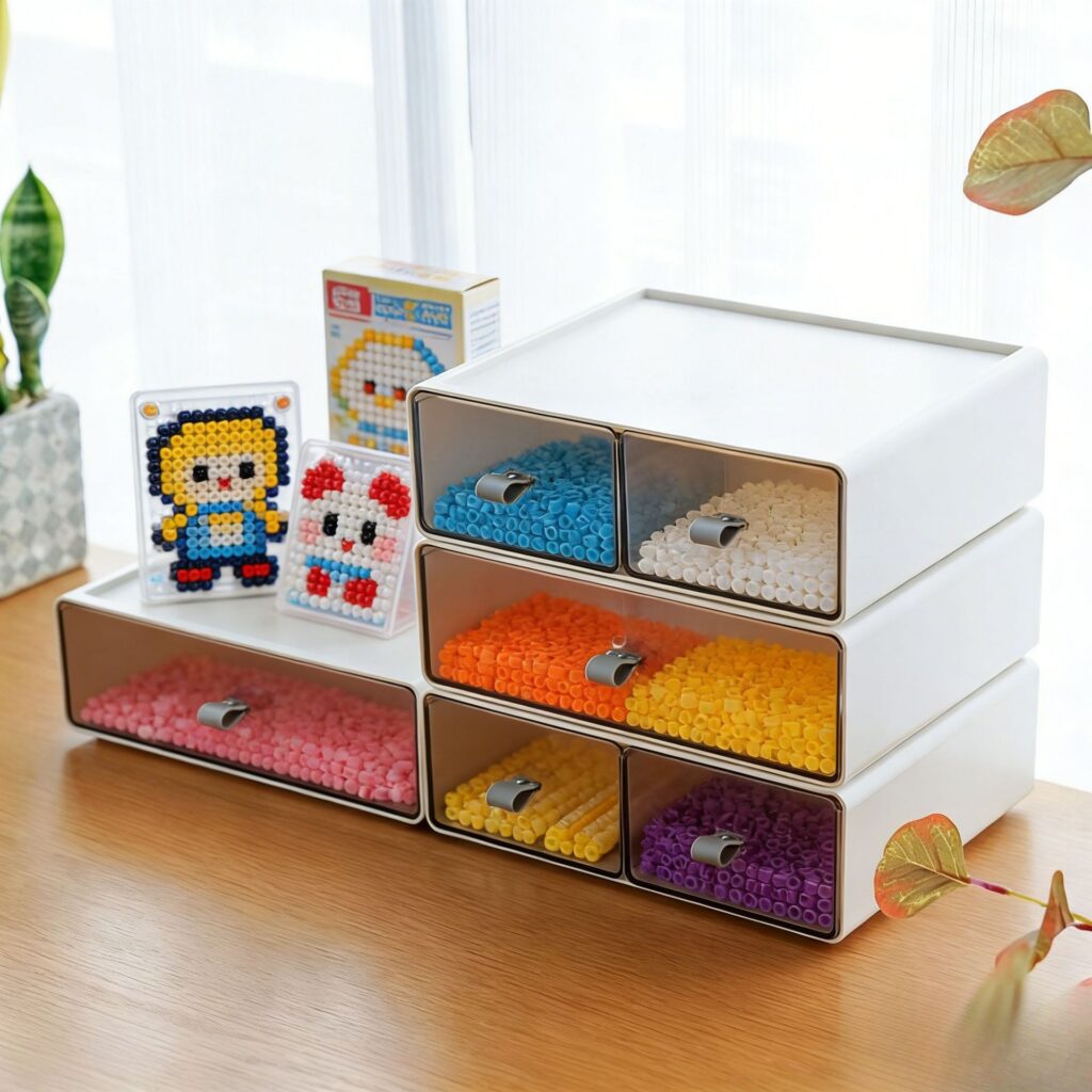 Wholesale PS+ Silicone Beads Storage Box, Small Parts Organizer
